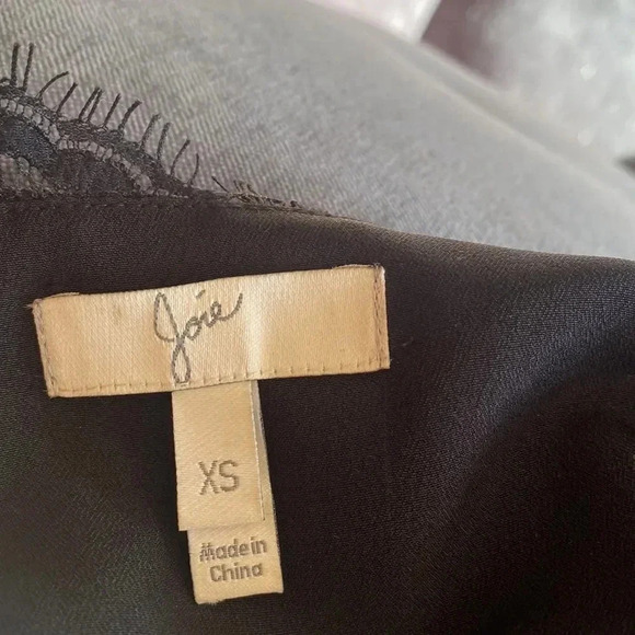 Joie sz XS lace tank blouse black excellent condition - Picture 5 of 7